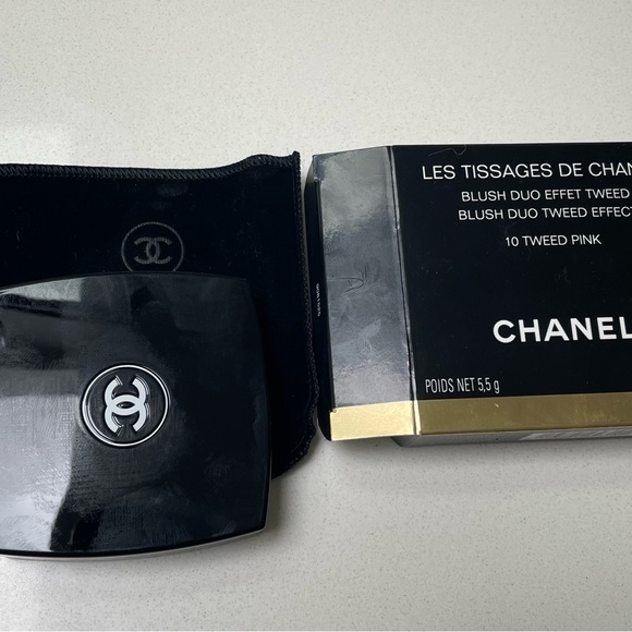 New CHANEL Les Tissages de Chanel Blush Duo Tweed Effect- 10 Tweed Pink - Picture 5 of 11